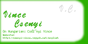 vince csenyi business card